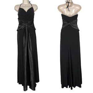 Vintage McClintock Y2K Black Dress Gown Formal Maxi Retro Holiday XS